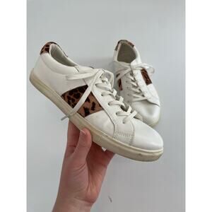 Lane Bryant Size 10W White and Animal Print Sneakers